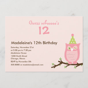 Raad eens wie? Girl Birthday Party Invitation Kaart
