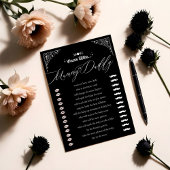 Raad eens wie Gothic Halloween Baby shower spel Ka Kaart