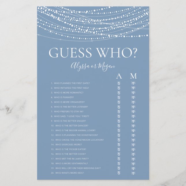 Raad eens wie het blauwe licht LGBTQ-schoenenspel  (Voorkant)