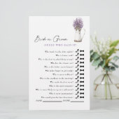 Raad eens wie het gezegd heeft? Lavender Rustic Vr (Staand voorkant)