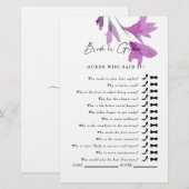 Raad eens wie het gezegd heeft? Roze Vrijgezellenf (Voorkant / Achterkant)