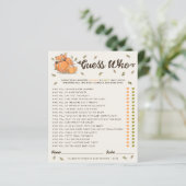 Raad eens wie het najaar van het Baby shower is (Staand voorkant)