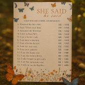 Raad eens wie het zei Boho Butterfly Vrijgezellenf Kaart