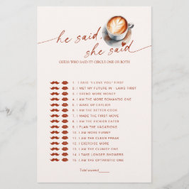 Raad eens wie het zei Koffie Vrijgezellenfeest spe