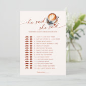 Raad eens wie het zei Koffie Vrijgezellenfeest spe Kaart (Staand voorkant)