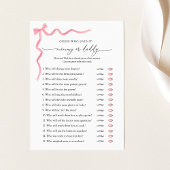 Raad eens wie het zei mama of papa Baby shower spe Kaart