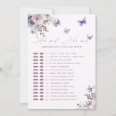 Raad eens wie het zei Mauve Butterfly Vrijgezellen Kaart (Voorkant)