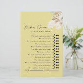 Raad eens wie het zei? Pampas geel douche spel (Staand voorkant)