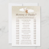 Raad eens wie het zei Teddy Bear Baby shower Game  Kaart (Voorkant)