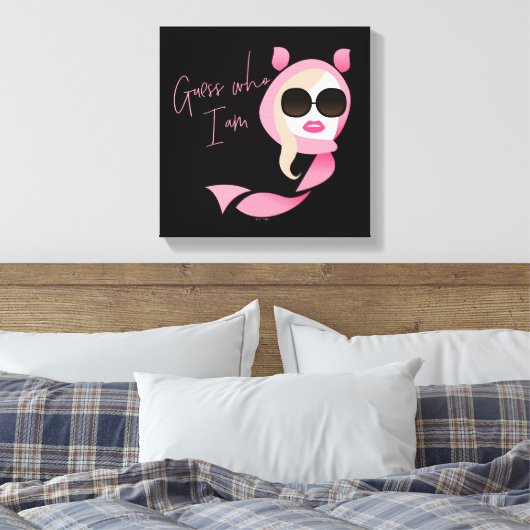 Raad eens wie ik ben: de witte lotus canvas afdruk (Insitu (Slaapkamer))