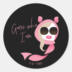 Raad eens wie ik ben: de witte lotus ronde sticker