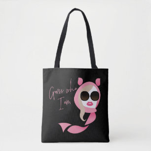 Raad eens wie ik ben: de witte lotus tote bag