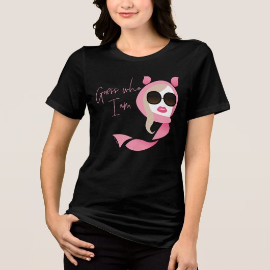 Raad eens wie ik ben: de witte lotus Tri-Blend shirt (Voorkant)