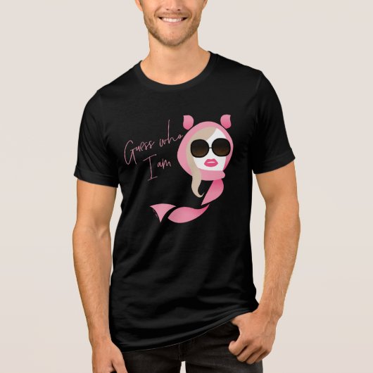 Raad eens wie ik ben: de witte lotus Tri-Blend shirt (Voorkant)