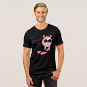 Raad eens wie ik ben: de witte lotus Tri-Blend shirt (Voorkant volledig)