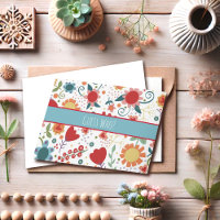 Raad eens wie inspiratie kleurrijke Floral Notecar
