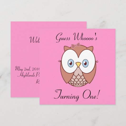 Raad eens, wie is er, één draaien? kaart (Voorkant / Achterkant)