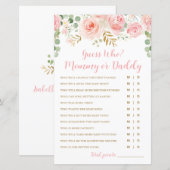 Raad eens wie? Kaart van mama of papa Game, Baby s (Voorkant / Achterkant)