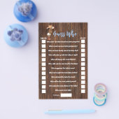 Raad eens wie kleine aa cowboy Baby shower spel Ka Flyer (Enkel)