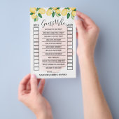 Raad eens wie Lemons Roze Vrijgezellenfeest Game K Flyer (Hand)