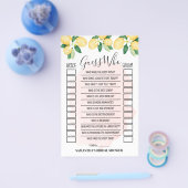 Raad eens wie Lemons Roze Vrijgezellenfeest Game K Flyer (Enkel)