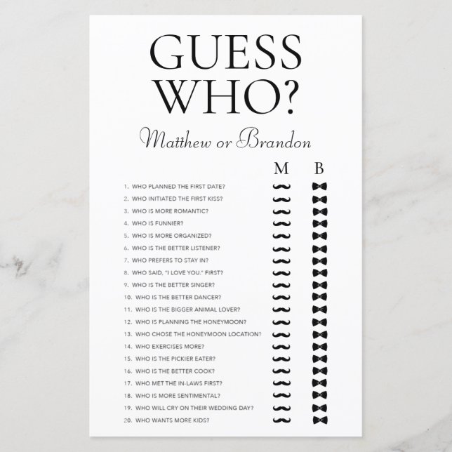 Raad eens wie LGBTQ Shower Game (Voorkant)