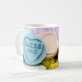 "Raad eens wie" Liefde hart zweet Mok (Voorkant links)