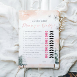 Raad eens wie, mama of papa - Baby shower Game