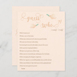 Raad eens wie mama of papa Baby shower Game