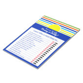 Raad eens wie mama of papa Baby shower Game Notitieblok (Schuin)