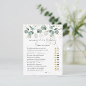Raad eens wie mama of papa Baby shower Greenery Ga RSVP Kaartje (Staand voorkant)