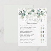 Raad eens wie mama of papa Baby shower Greenery Ga RSVP Kaartje (Voorkant / Achterkant)