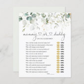 Raad eens wie mama of papa Baby shower Greenery is (Voorkant / Achterkant)