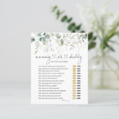 Raad eens wie mama of papa Baby shower Greenery is (Staand voorkant)
