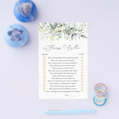 Raad eens wie mama of papa Baby shower Greenery is Flyer (Enkel)