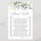 Raad eens wie mama of papa Baby shower Greenery is Flyer (Voorkant)