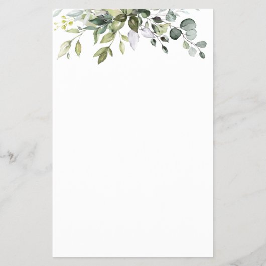 Raad eens wie mama of papa Baby shower Greenery is Flyer (Achterkant)