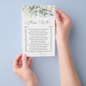 Raad eens wie mama of papa Baby shower Greenery is Flyer (Hand)