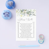 Raad eens wie mama of papa Baby shower Greenery is Flyer (Enkel)