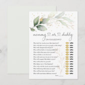 Raad eens wie mama of papa Baby shower Greenery is Kaart (Voorkant / Achterkant)