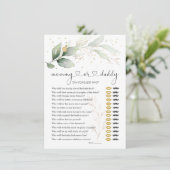 Raad eens wie mama of papa Baby shower Greenery is Kaart (Staand voorkant)