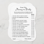 Raad eens wie mama of papa baby shower kaart (Voorkant / Achterkant)