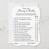 Raad eens wie mama of papa baby shower kaart (Voorkant)