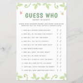 Raad eens wie mama of papa dinosaurus spel Baby sh Flyer (Voorkant)