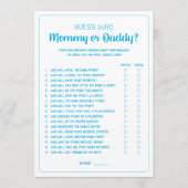 Raad eens wie mama of papa game boy Baby shower bl Advieskaart (Voorkant)