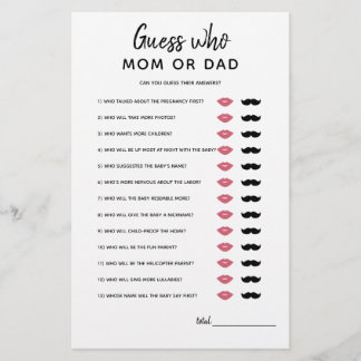 Raad eens wie mama of papa? Minimalistisch Baby sh