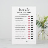 Raad eens wie mama of papa? Minimalistisch Baby sh (Staand voorkant)