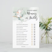 Raad eens wie mama of papa spel olifant boho is (Staand voorkant)