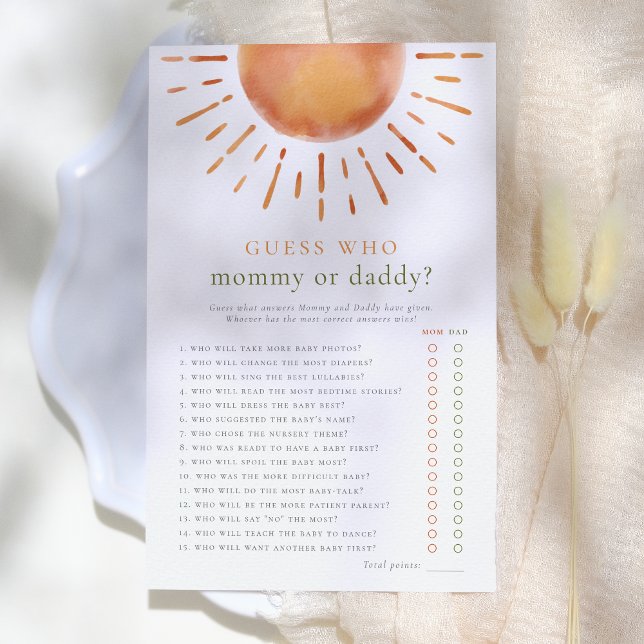 Raad eens wie mama of papa Sunshine Baby shower (Creator heeft geüpload)