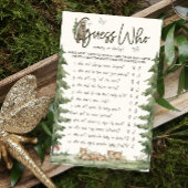 Raad eens wie mama of papa Woodland spel Baby show Flyer